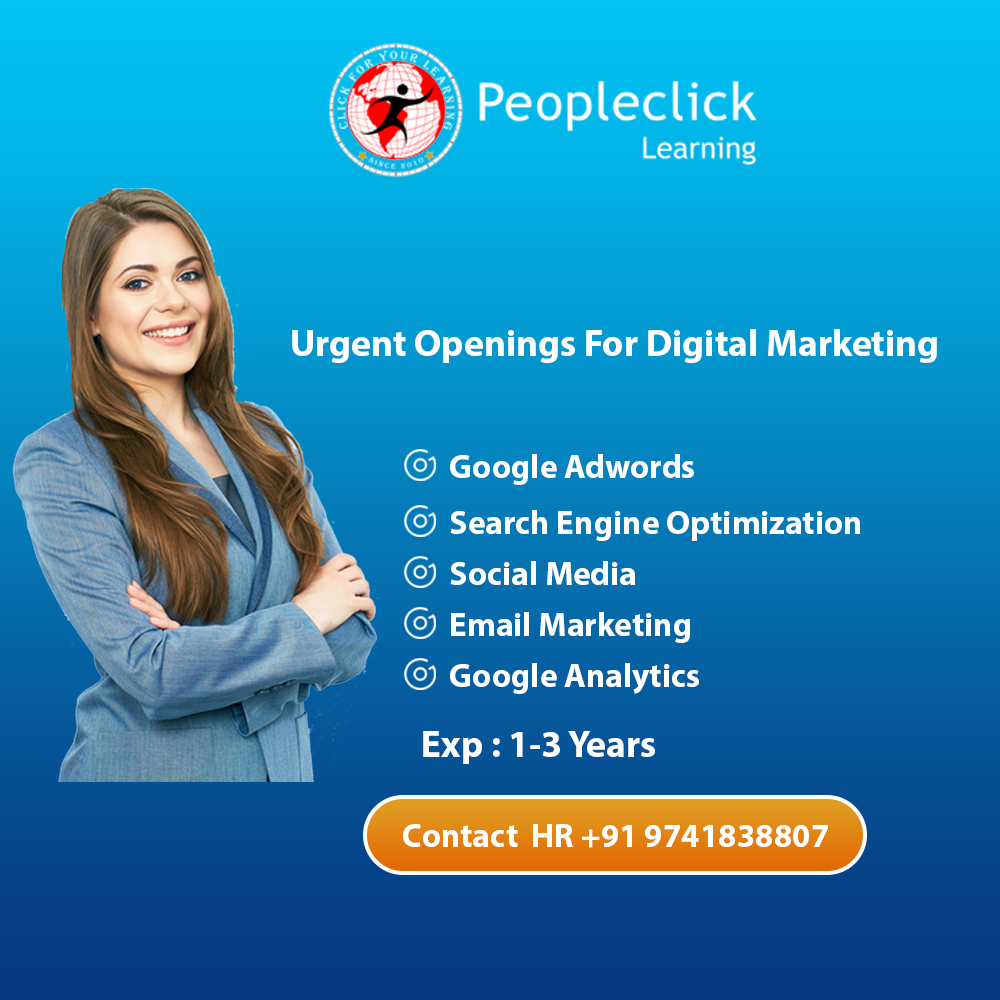 Digital Marketing training in bangalore - Peopleclick